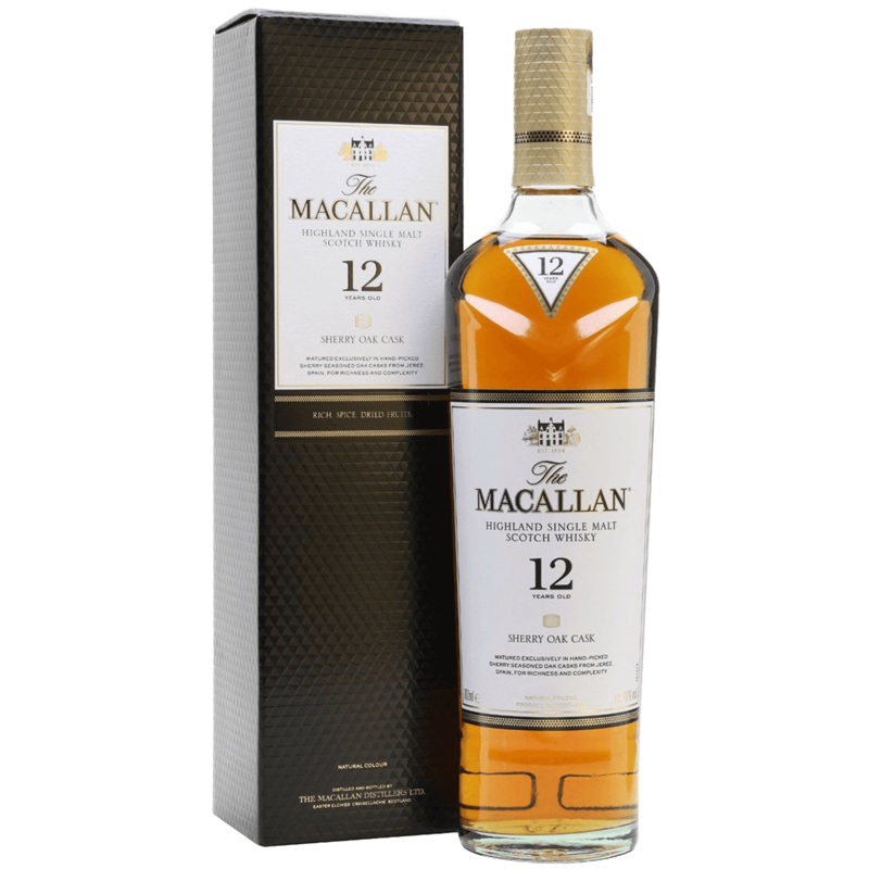 Macallan 12 year Sherry Oak Cask Single Malt Whisky 750ml