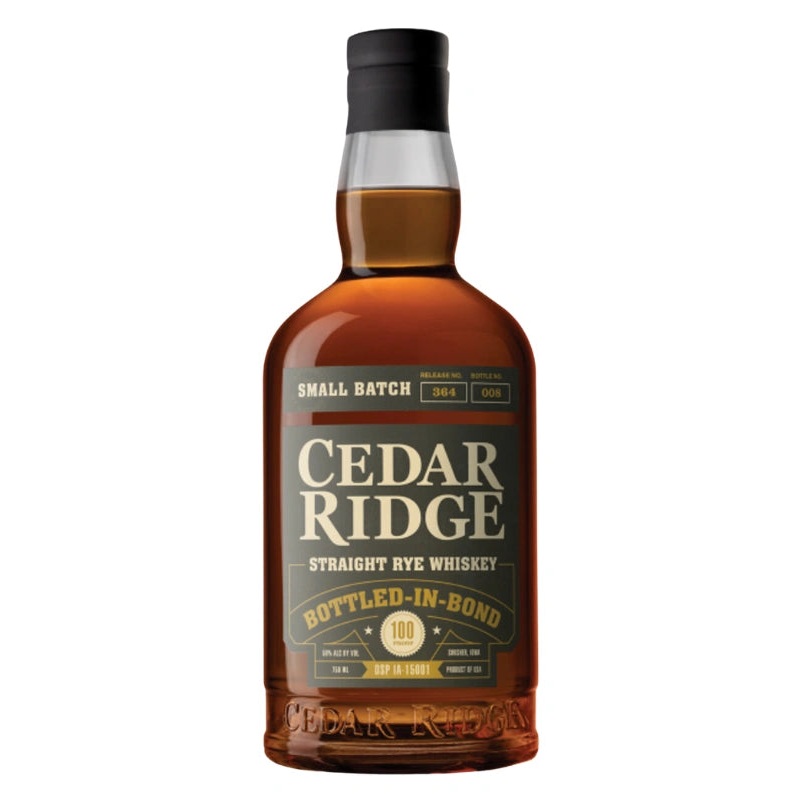 Cedar Ridge Bottled In Bond Straight Rye Whiskey 750mL