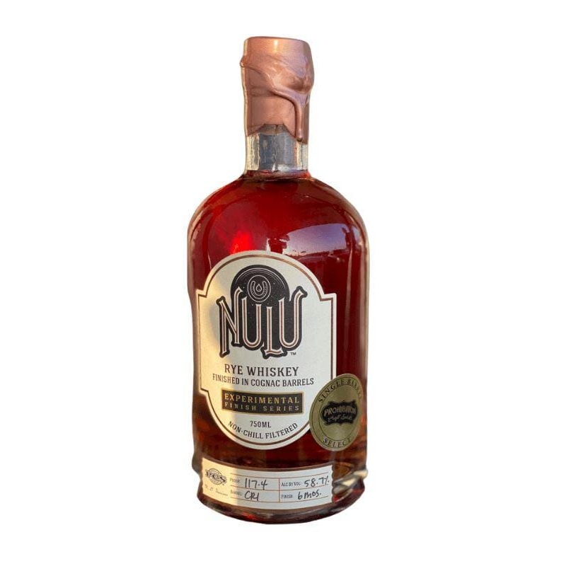Nulu Experimental Finish Series Rye Whiskey Finished in Cognac Barrels 750mL