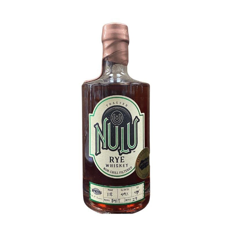 Nulu Toasted Barrel 'Prohibition Craft Spirits' Single Barrel Rye Whiskey 118 Proof 750mL