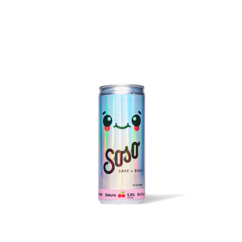 SOSO SAKE SODA SAKURA CAN 6/4PK