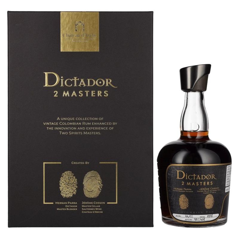 Dictador 2 MASTERS 1978 39 Years Old Chateau dArche Finish 2nd Release 44,1% Vol. 0,7l in Giftbox