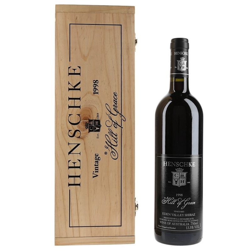 1998 Henschke Hill of Grace Shiraz 750ml Original Wood Box