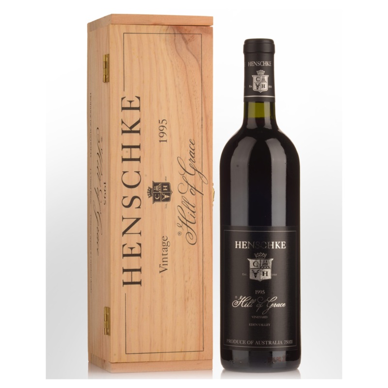 1995 Henschke Hill of Grace Shiraz 750ml Original Wood Box