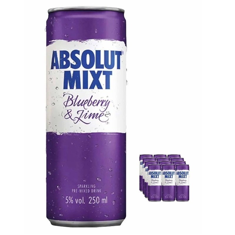 Absolut Mixt Blueberry & Lime Can, 250 ml