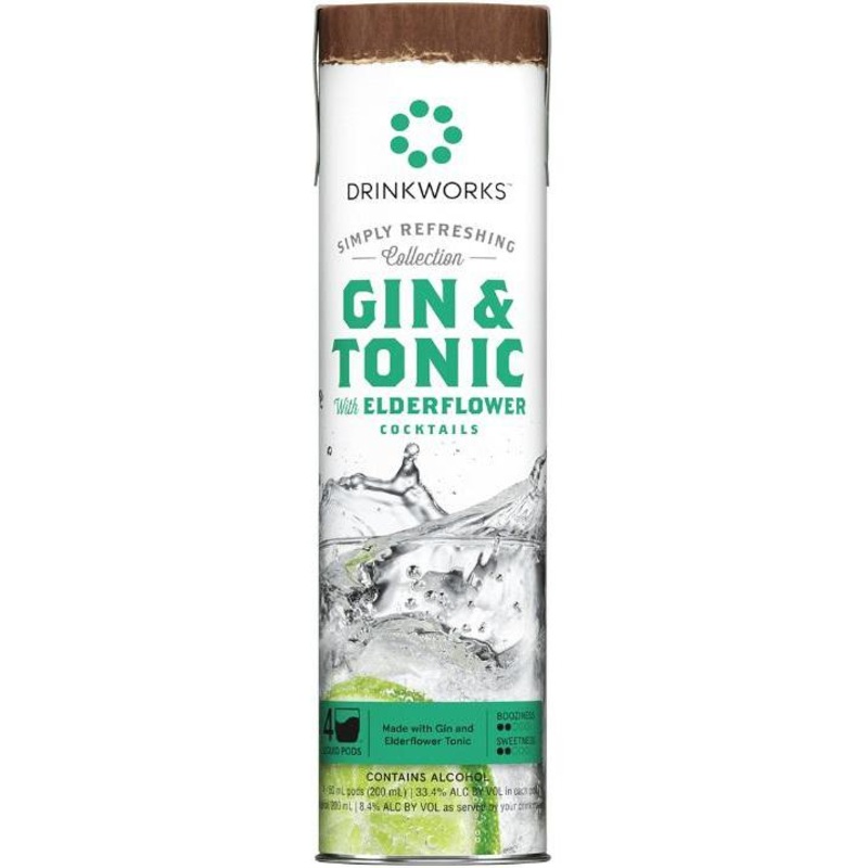 Drinkworks Gin & Tonic Simply Refreshing Collection 4 Pack - 50ml Liquid Pods