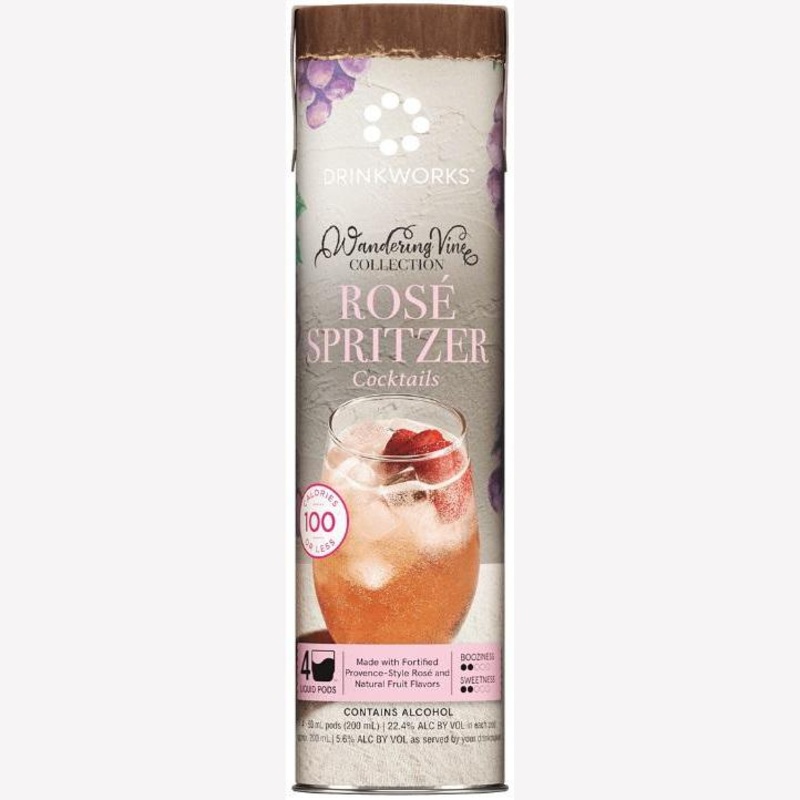 Drinkworks Rose Spritzer Wandering Vine Collection 4 Pack - 50ml Liquid Pods