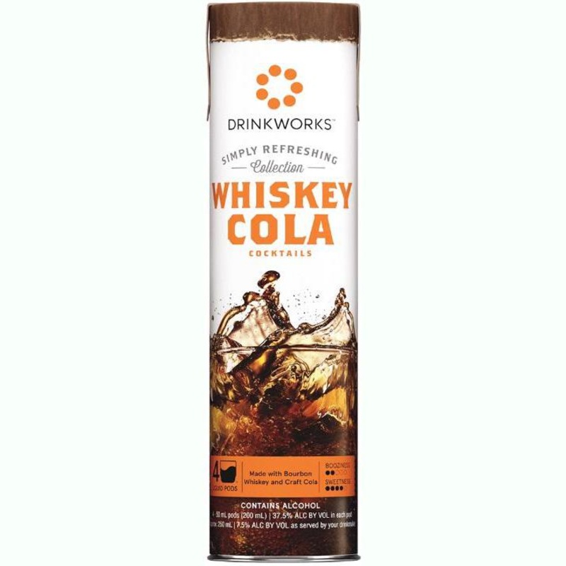 Drinkworks Whiskey Cola Simply Refreshing Collection 4 Pack - 50ml Liquid Pods