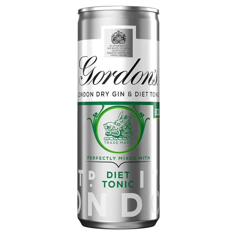 Gordon's Gin & Slimline Tonic Premixed Can, 250 ml