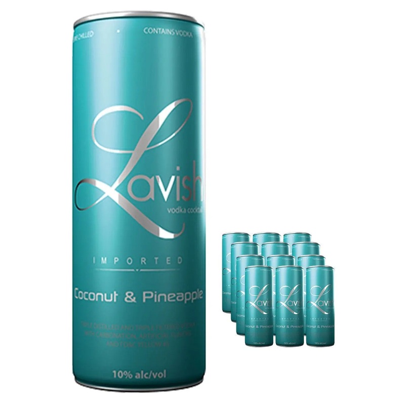 Lavish Coconut & Pineapple Vodka Cocktail Can, 1 x 330 ml