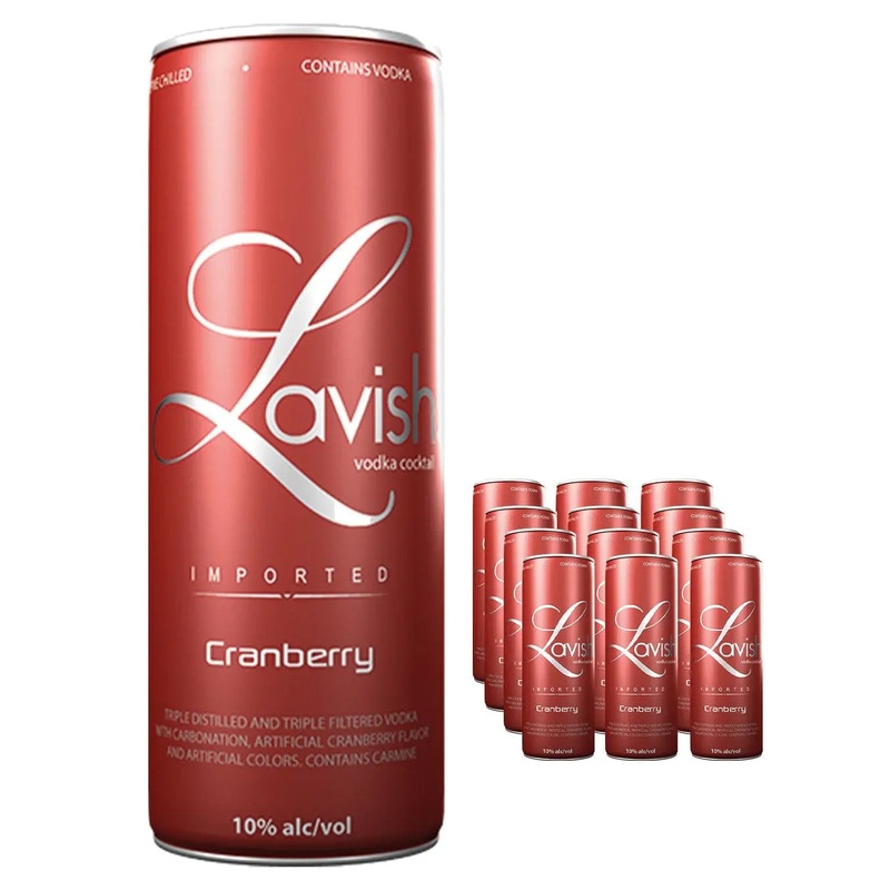 Lavish Cranberry Vodka Cocktail Can Multipack, 12 x 330 ml