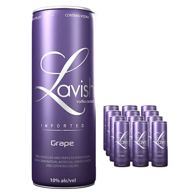 Lavish Grape Vodka Cocktail Can Multipack, 12 x 330 ml