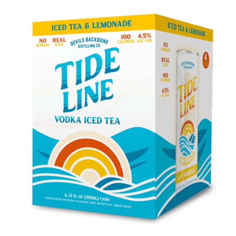 TIDE LINE VODKA TEA HALF & HALF 4PK