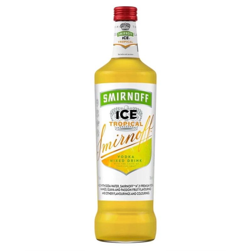 Smirnoff Ice Tropical Ready To Drink Vodka Cocktail, 70 cl