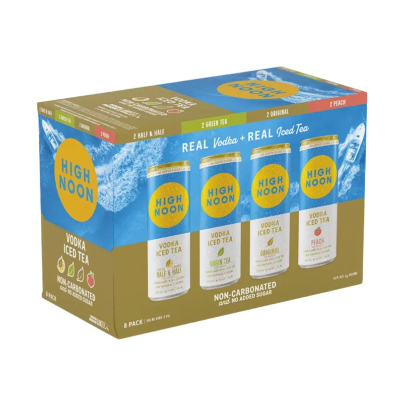 High Noon Vodka Ice Tea Lake Variety Pack 12oz 8-Pack Can
