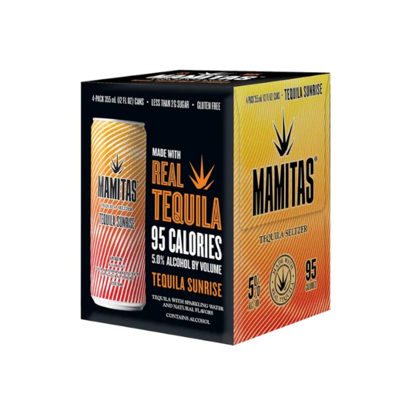 Mamitas Tequila Sunrise Seltzer 12oz 4-Pack Can