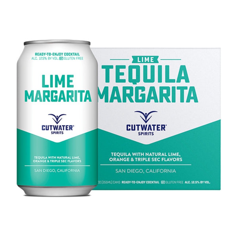 Cutwater Tequila Margarita Cocktail 4 Pack-12oz Can