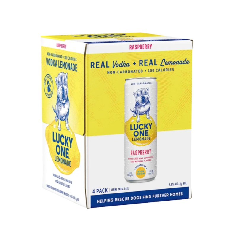 Lucky One Lemonade Raspberry 12oz 4-Pack Can