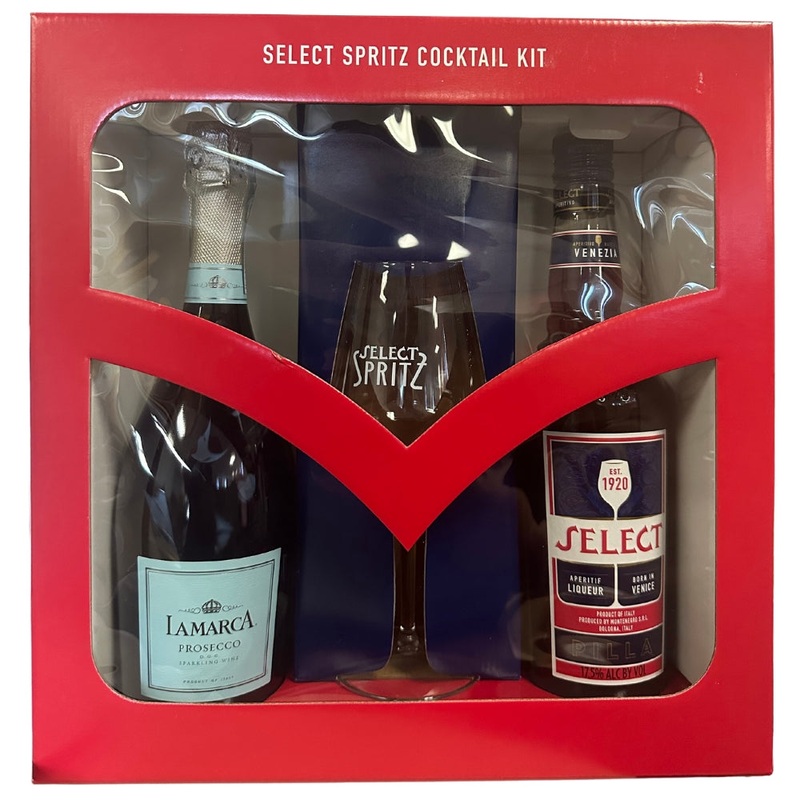 Select Spritz Cocktail Kit W/ Lamarca Prosecco and Glass