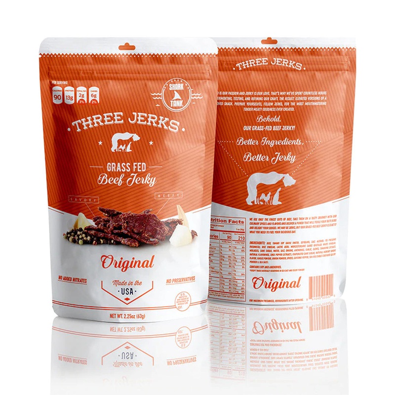 Three Jerks Grass Fed Original Beef Jerky 2.25oz