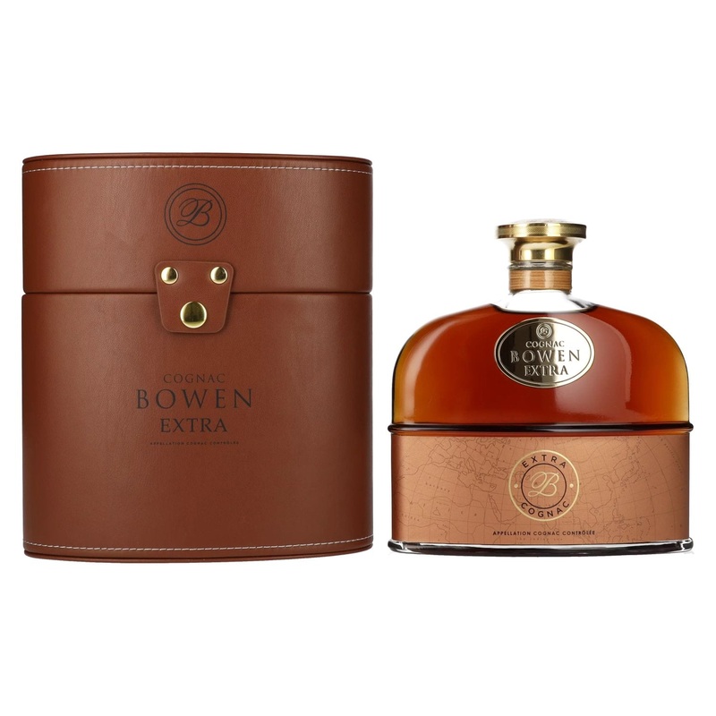 Cognac Bowen Extra 40% Vol. 0,7l in Giftbox in leather look