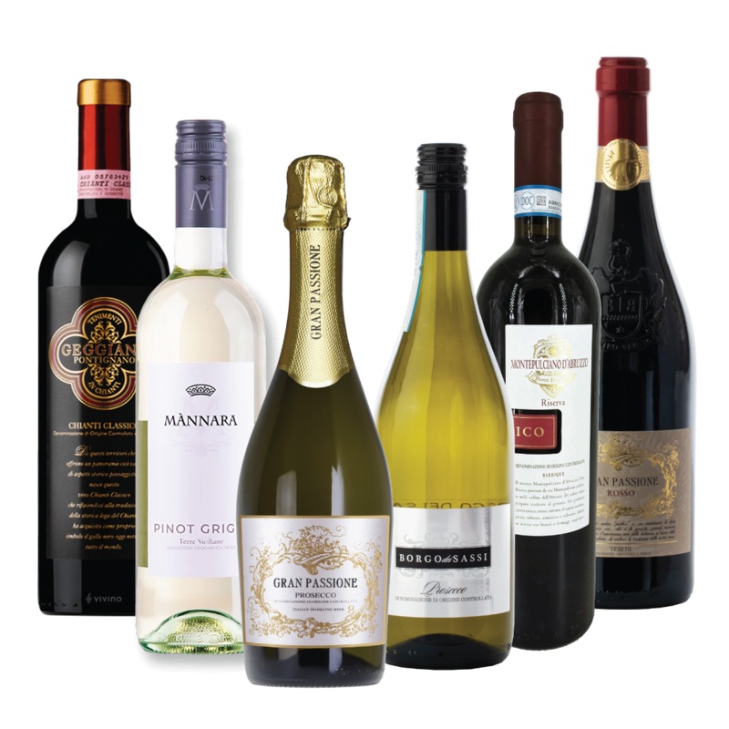 Discover Italy - 6 Bottle Wine Tasting Case