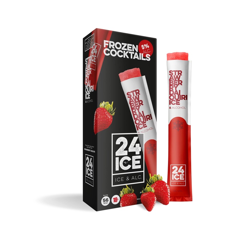 24 Ice Frozen Cocktails Strawberry Daquiri 5 Pack