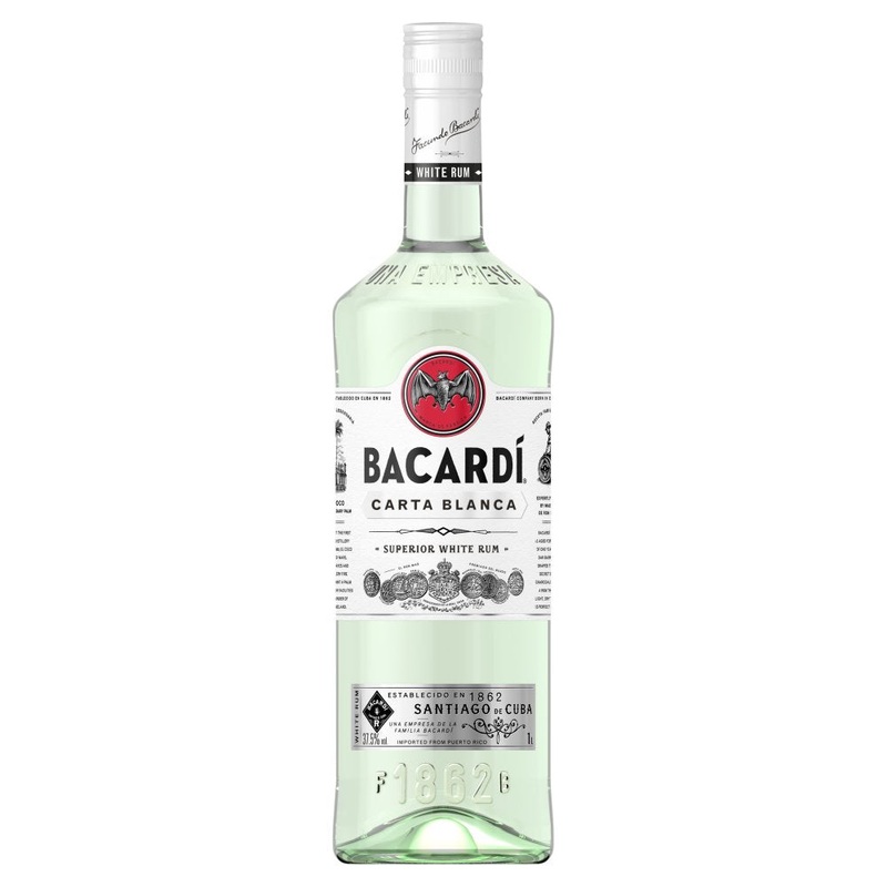 Bacardi Carta Blanca Rum 1 Litre 100cl
