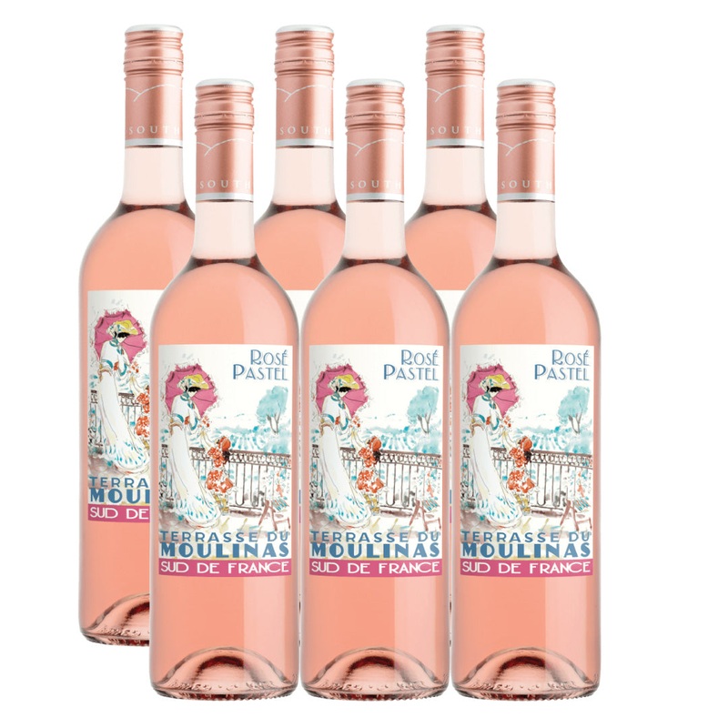 Terrasses du Moulinas Rose Pastel IGP d'Oc - 6 Bottle Case