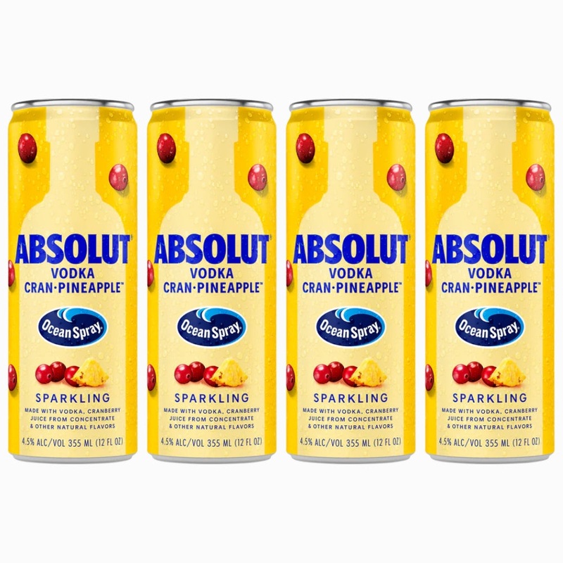Absolut Ocean Spray Cran-Pineapple 4pk