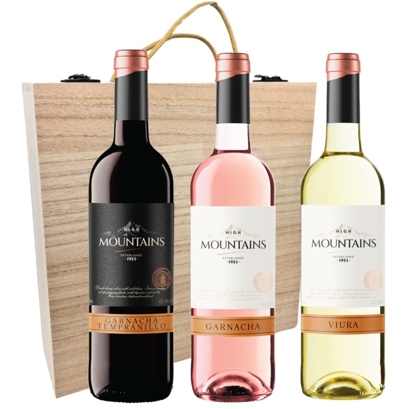 High Mountains Trio in Wood Gift Box