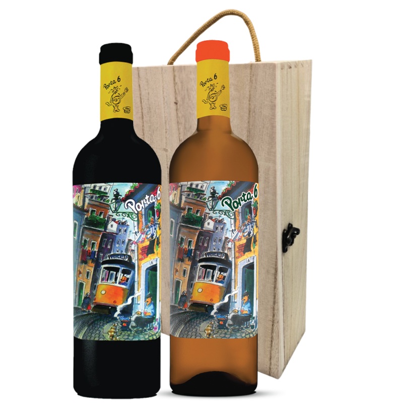 Portuguese Pair in Wood Gift Box