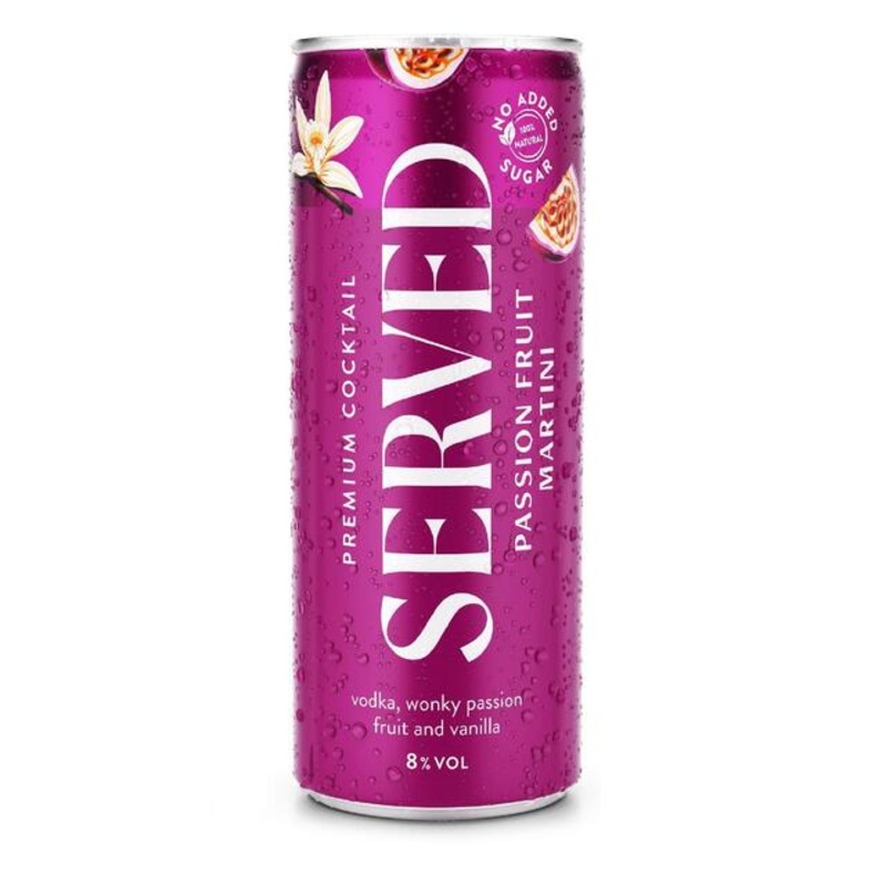 Served Passionfruit Martini 250ml Can 8%