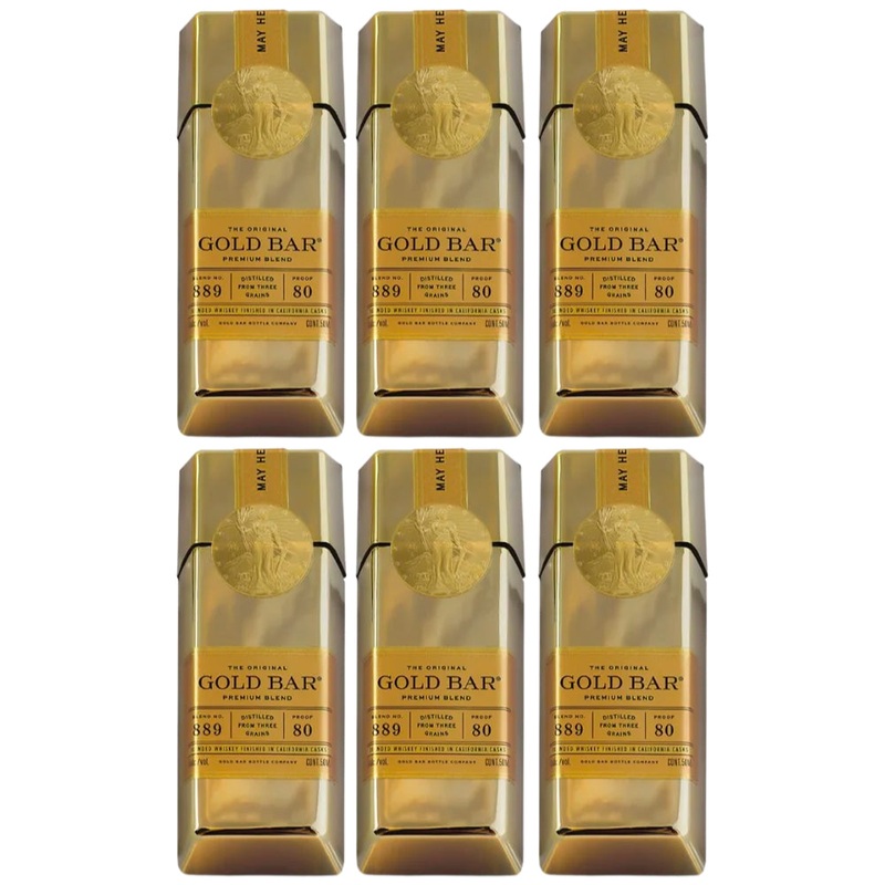 Gold Bar Original Blended Whiskey 50ml 6PK