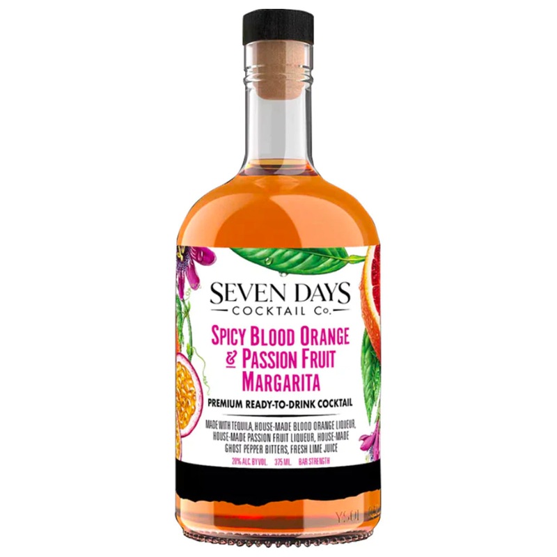 Seven Days Cocktail Co. Spicy Blood Orange & Passion Fruit Margarita 375ML