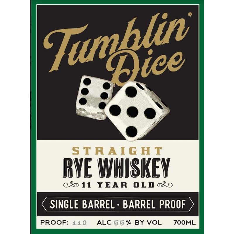 Tumblin' Dice 11 Year Old Straight Rye Whiskey