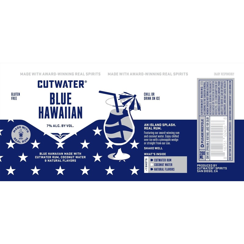 Cutwater Blue Hawaiian Cocktail