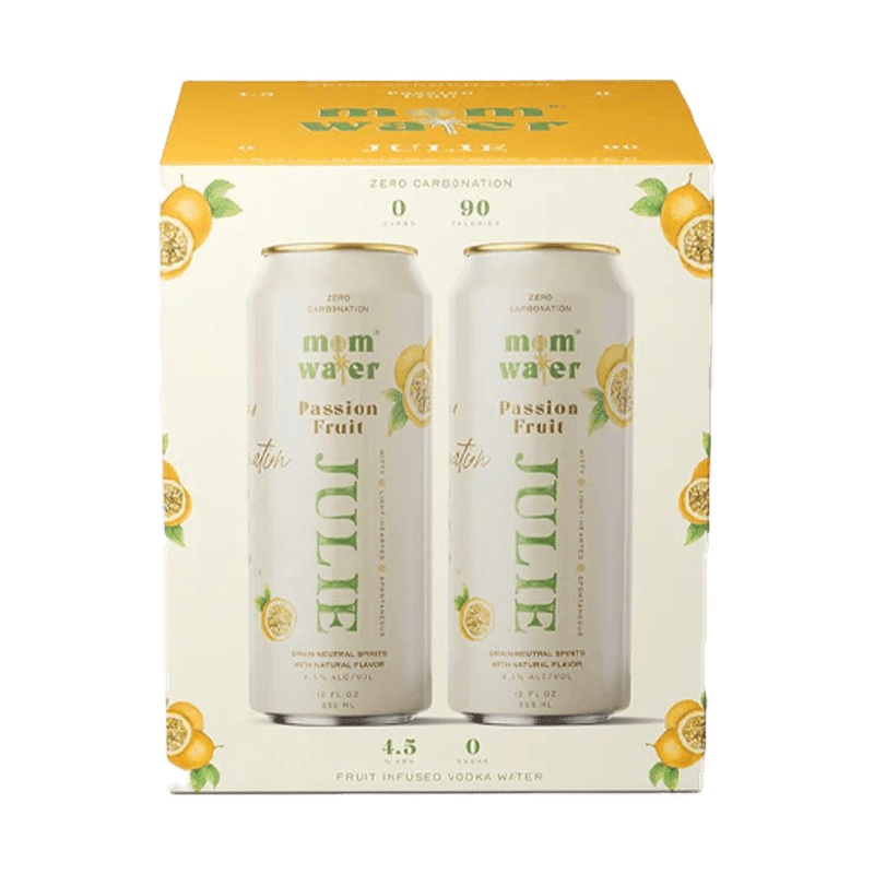 Mom Water Julie - Passion Fruit Cocktail 12.oz 4 Pack