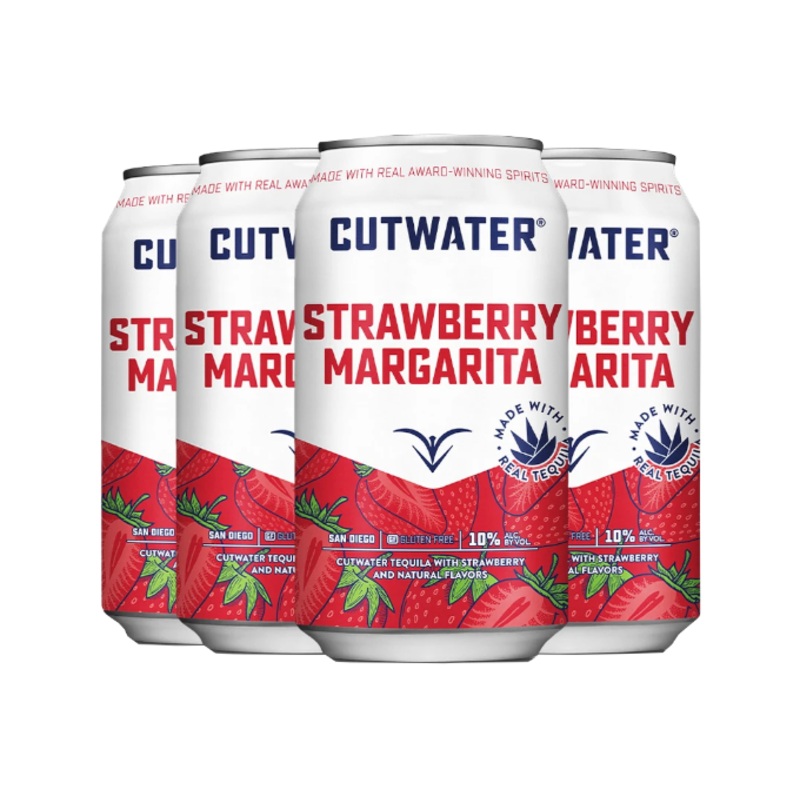 Cutwater Strawberry Margarita 12oz 4-Pack Can