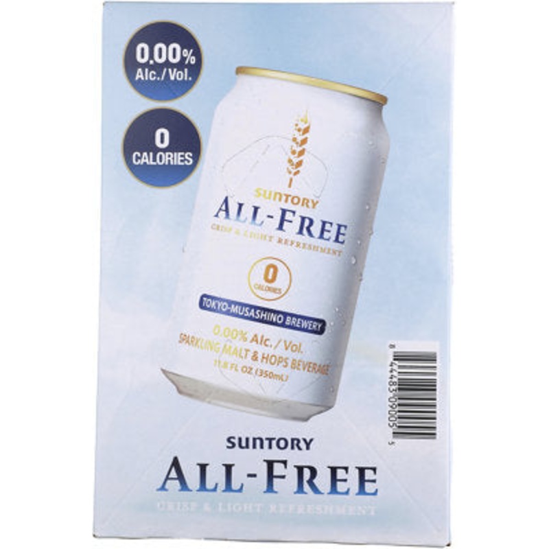 Suntory All Free Soft Drink All-Free Sparkling Malt And Hops Beverage