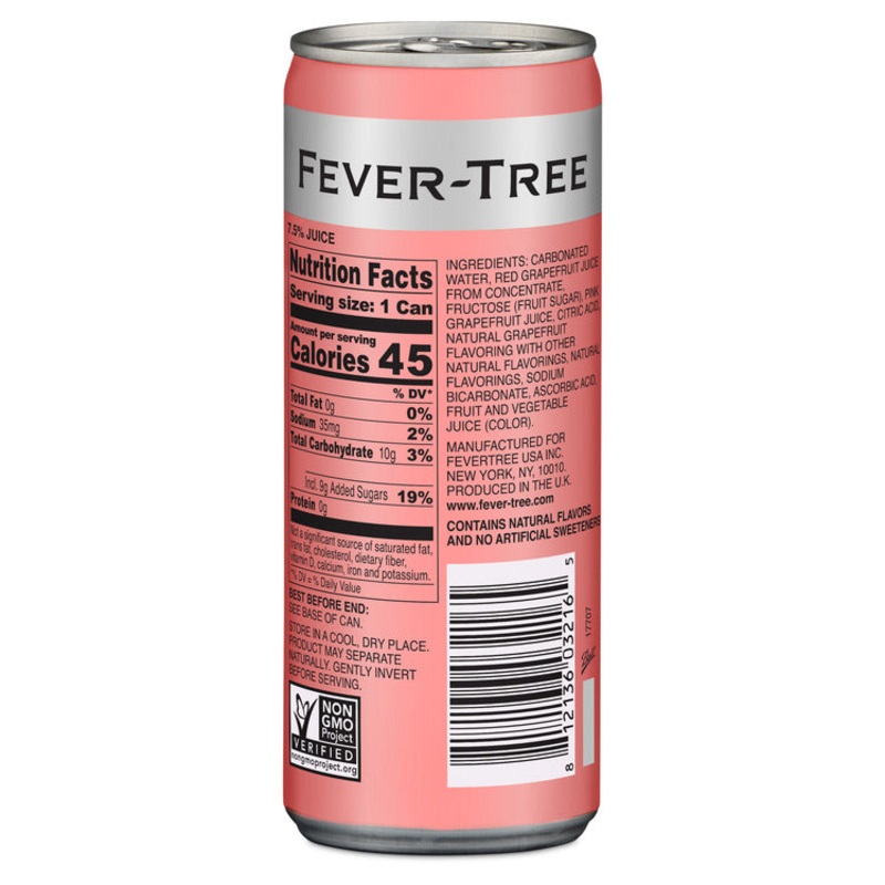 FEVER TREE SPKL PINK GRPFRT CAN6/4