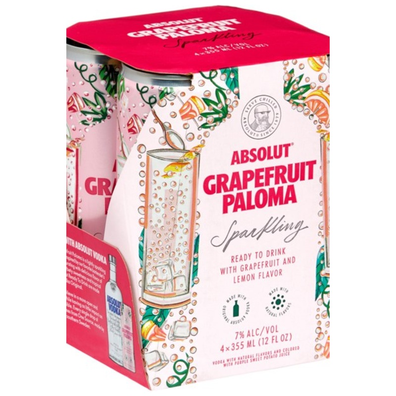Absolut Grapefruit Paloma Can 4 Pack