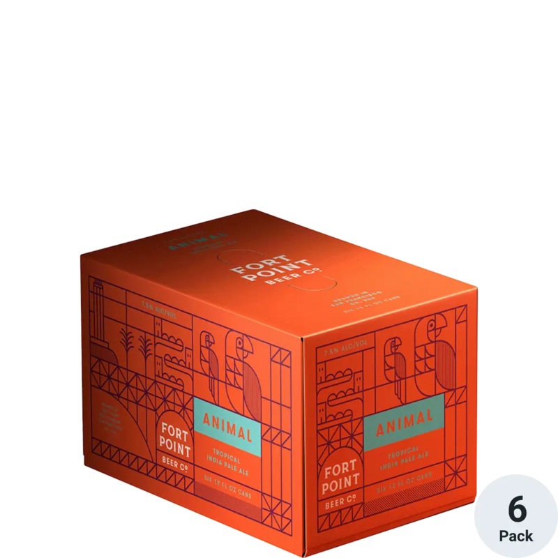 Fort Point Animal Tropical India Pale Ale 12oz 6 Pack Can