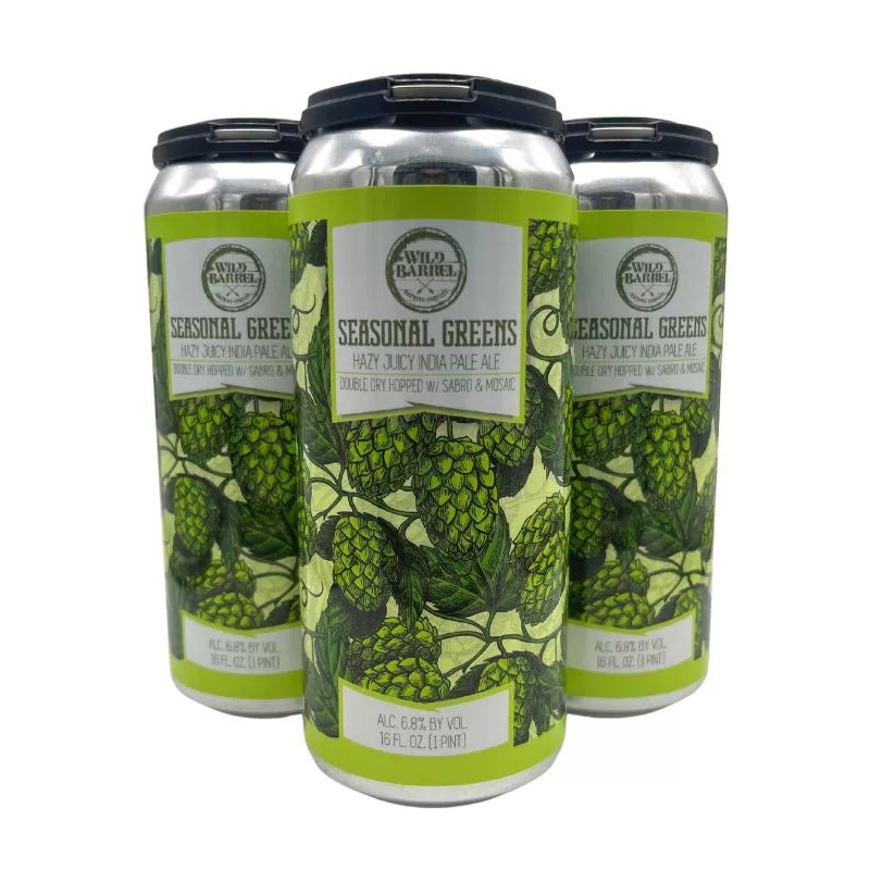 Wild Barrel Brewing Seasonal Greens Hazy Juicy IPA 4-Pack