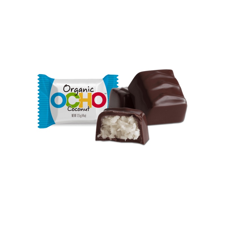 OCHO CANDY Organic Dark Chocolate Coconut Mini Bar