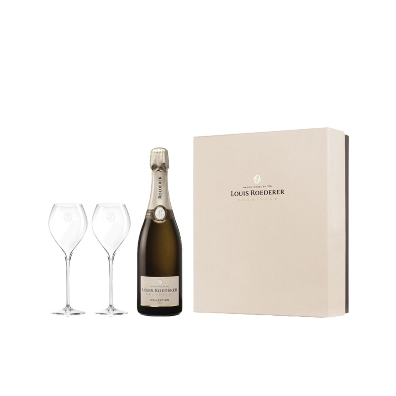 Louis Roederer Collection 244 Jamesse Glasses Gift Pack, 75 cl