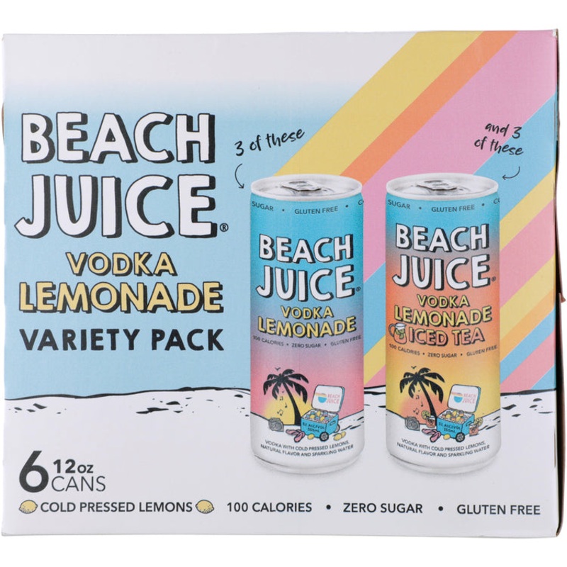 BEACH JUICE ASST(VLEM/ICETEA)4/6PK