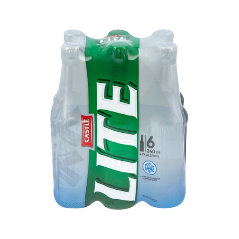 Castle Lager Lite 6-Pack Bottle