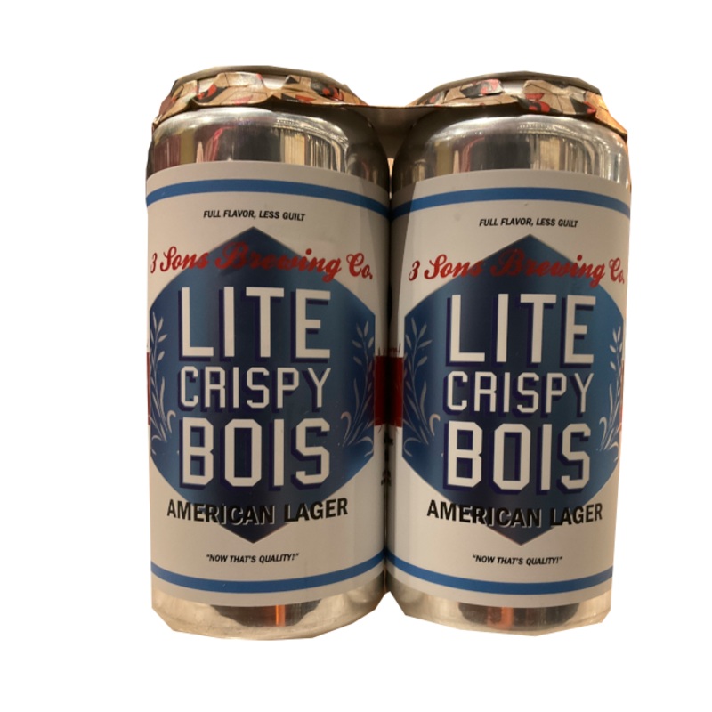Three Sons Lite Crispy Bois 16oz 4-Pack Can (Scan Correct Item)