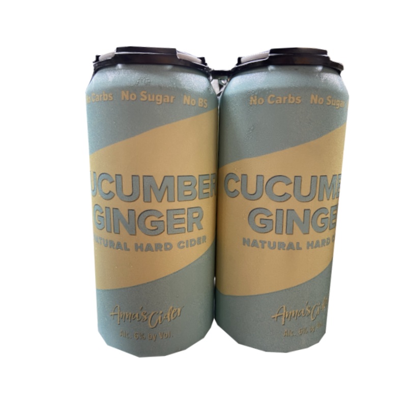Annas Cider Cucumber Ginger 16oz 4-Pack Can